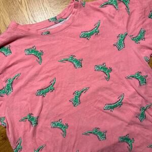 SGR Pink All Over Iguana Lizard Graphic T-Shirt XL (fit is closer to L)